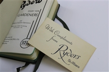 1939 Samuel Ryder And Son Diary For Gardeners With Compliments Card