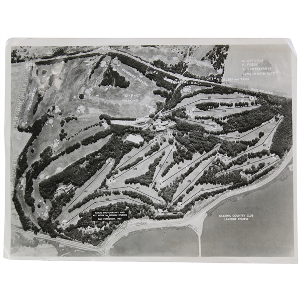 1955 Olympic Oversize Aerial Course Layout Photo