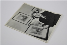 Helen Lengfeld Smiling w/ California Artwork Original Photos Incl. Close Shot