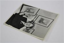 Helen Lengfeld Smiling w/ California Artwork Original Photos Incl. Close Shot