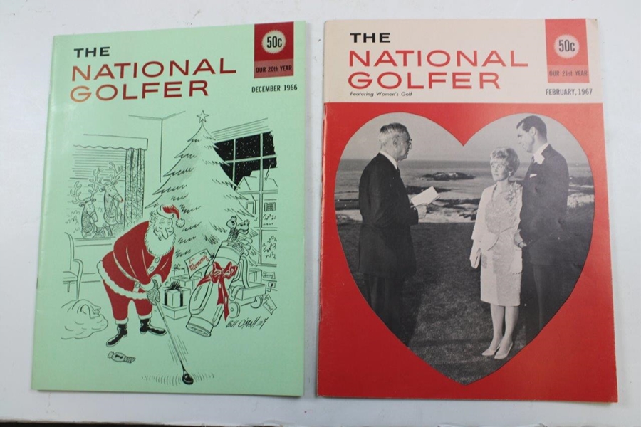 Twelve (12) 1958-1968 The National Golfer Magazine Issues Pebble Beach