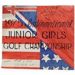 Contestants Signed 1975 International Junior Golf Championship Hand Made Sign w/Photo
