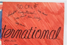 Contestants Signed 1975 International Junior Golf Championship Hand Made Sign w/Photo
