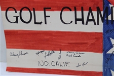 Contestants Signed 1975 International Junior Golf Championship Hand Made Sign w/Photo