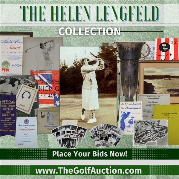 Helen Lengfeld's California Golf Hall Of Fame Photo Plaque - Framed