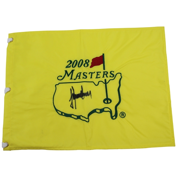 Trevor Immelman Signed 2008 Masters Embroidered Flag JSA ALOA