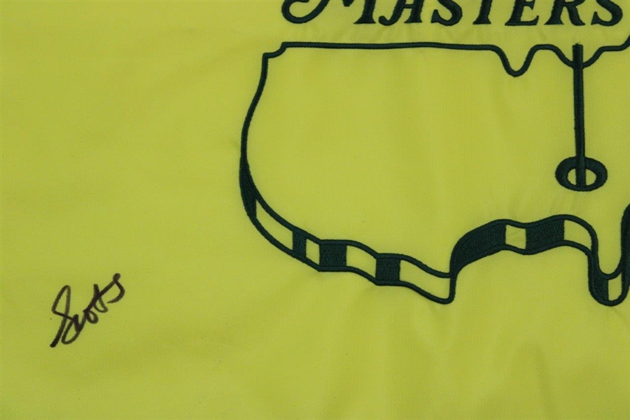 Scottie Scheffler Signed 2022 Masters Embroidered Flag JSA ALOA