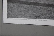 Ben Hogan Iron Shot Into 18th Green at 1950 US Open Photo - Framed