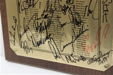 Gary Player, Ray Floyd, Lee Trevino & 20 Champs Signed 1996 PGA at Valhalla Golf Club Plaque JSA ALOA