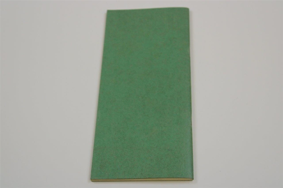 Records Of The Masters Tournament Booklet 1934-1963