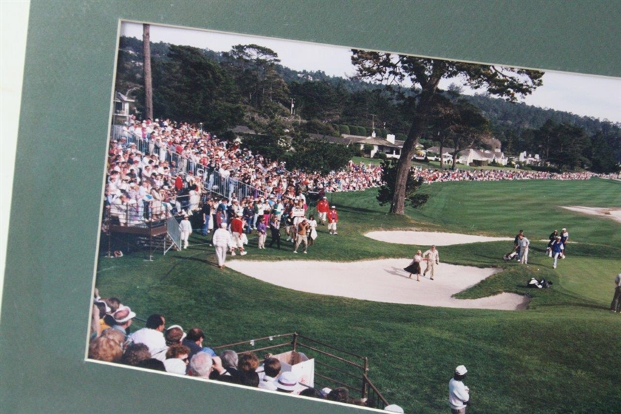 Bill Murray & Lady In Dress 18th Hole Pebble Beach Panoramic Original Photo, Negative & Rights From Tom Treick