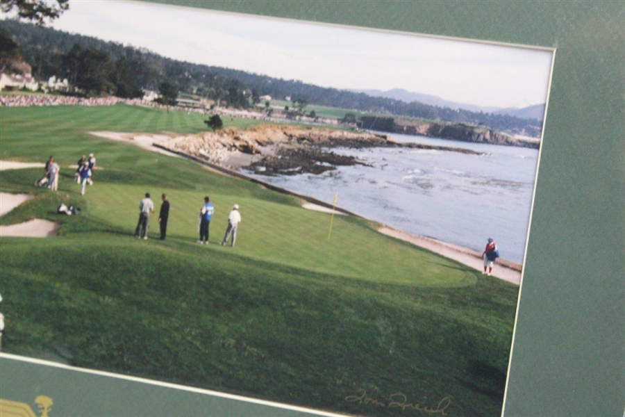 Bill Murray & Lady In Dress 18th Hole Pebble Beach Panoramic Original Photo, Negative & Rights From Tom Treick