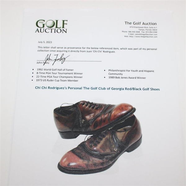 Chi Chi Rodriguez's Personal The Golf Club of Georgia Red/Black Golf Shoes 