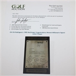 Chi Chi Rodriguez's 1985 MacGregor Congratulatory Newest Millionaire Signed Letter Plaque