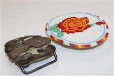 Chi Chi Rodriguez's Personal Flower & Sterling Silver JRA Belt Buckles