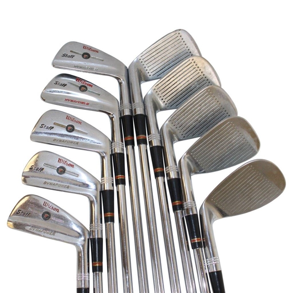 Bobby Riggs Personal Irons, Putter & Woods w/Bag Tags in Personal Golf Bag