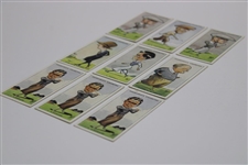Nine (9) Assorted 1931 WA & AC Churchmans Prominent Golfers Tobacco Cards 