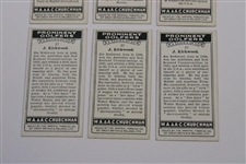 Nine (9) Assorted 1931 WA & AC Churchmans Prominent Golfers Tobacco Cards 