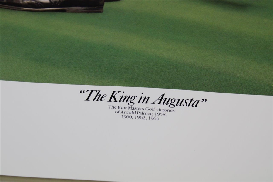 Arnold Palmer Signed 'The King At Augusta' LE Alan Zuniga Poster #1842/1964 JSA #R13470