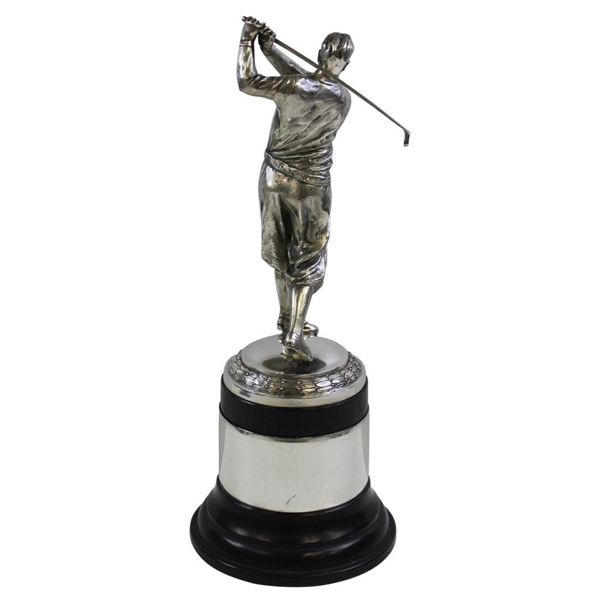 Large 1932 N.E. Iowa Figural Low Medalist Golf Trophy Won by C.A. Near