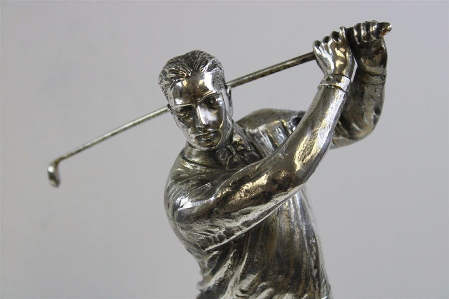 Large 1932 N.E. Iowa Figural Low Medalist Golf Trophy Won by C.A. Near
