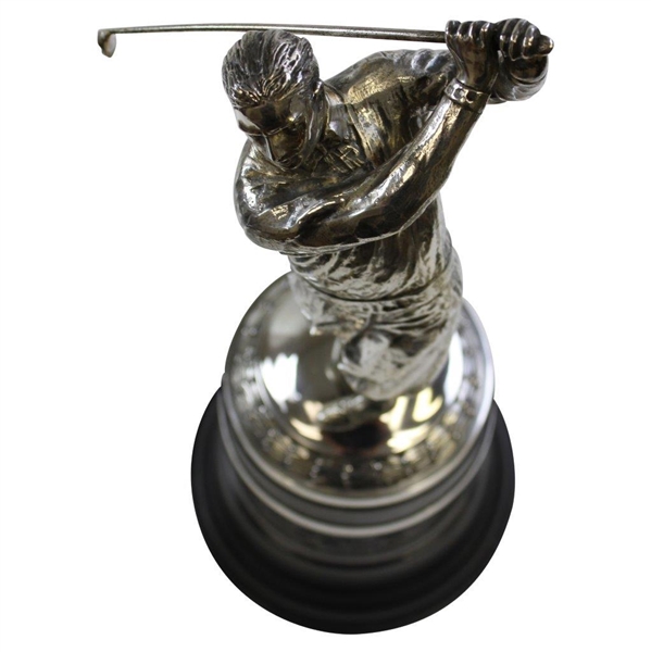 Large 1932 N.E. Iowa Figural Low Medalist Golf Trophy Won by C.A. Near