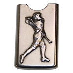 Sampson Mordan & Co. Sterling Silver Card/Stamp Case w/Post-Swing Golfer