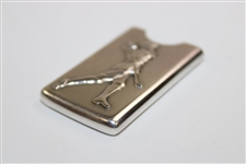 Sampson Mordan & Co. Sterling Silver Card/Stamp Case w/Post-Swing Golfer