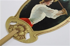 c.1900-1910 Lady Golfer F.H. Baker Coal Advertising Fan