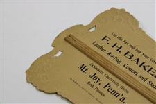 c.1900-1910 Lady Golfer F.H. Baker Coal Advertising Fan