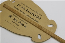 c.1900-1910 Lady Golfer F.H. Baker Coal Advertising Fan