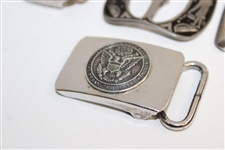 Collection of Five (5) Golf Themed Belt Buckles including USGA