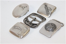 Collection of Five (5) Golf Themed Belt Buckles including USGA