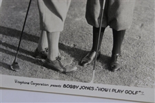 Bobby Jones In 'How I Play Golf' Vitaphone Corp. 'The Driver' w/Actor Guy Kibbee Photo