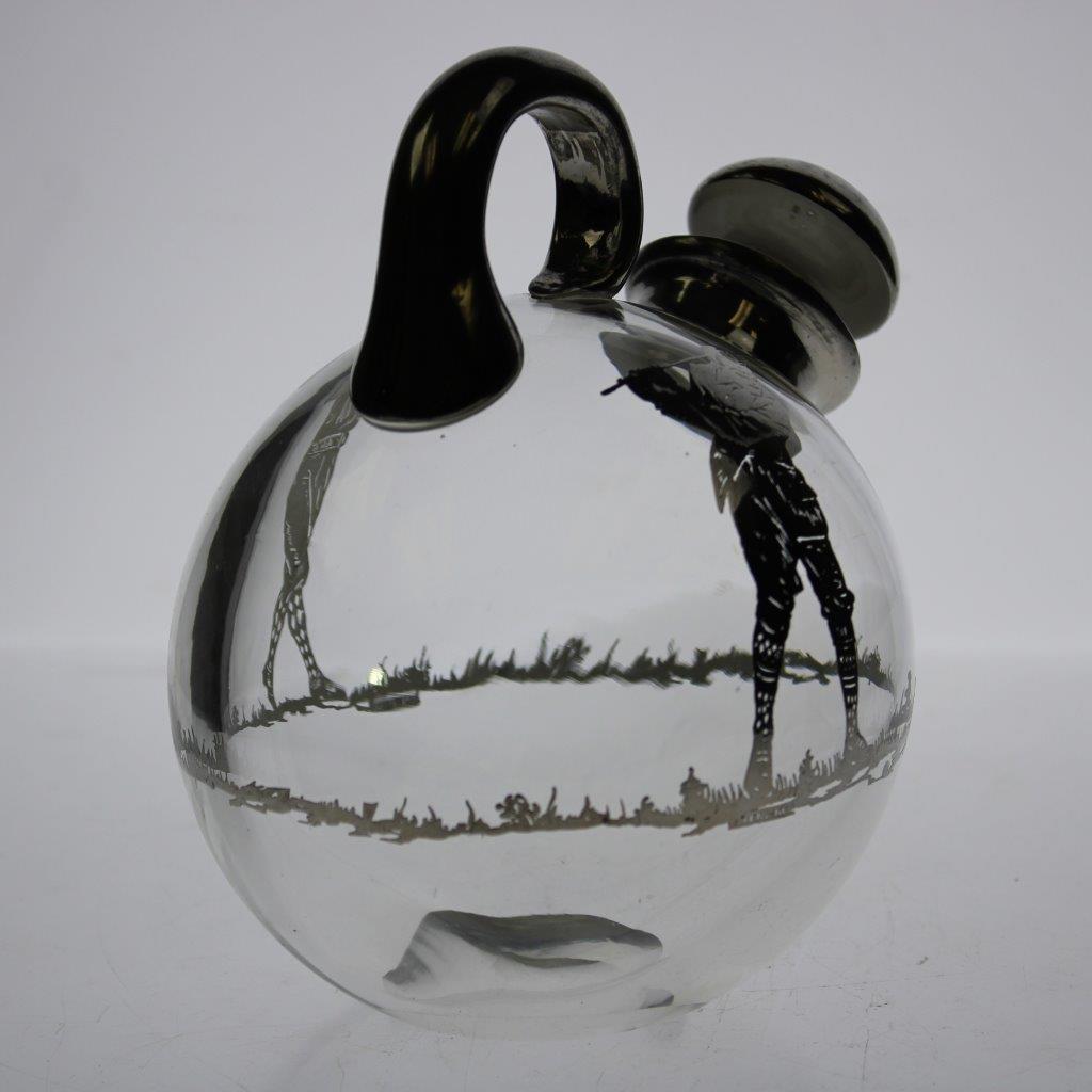 Lot Detail - Vintage Silver Overlay Pre-Swing Golfers Decanter/Jug with ...