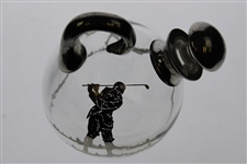 Vintage Silver Overlay Pre-Swing Golfers Decanter/Jug with Stopper