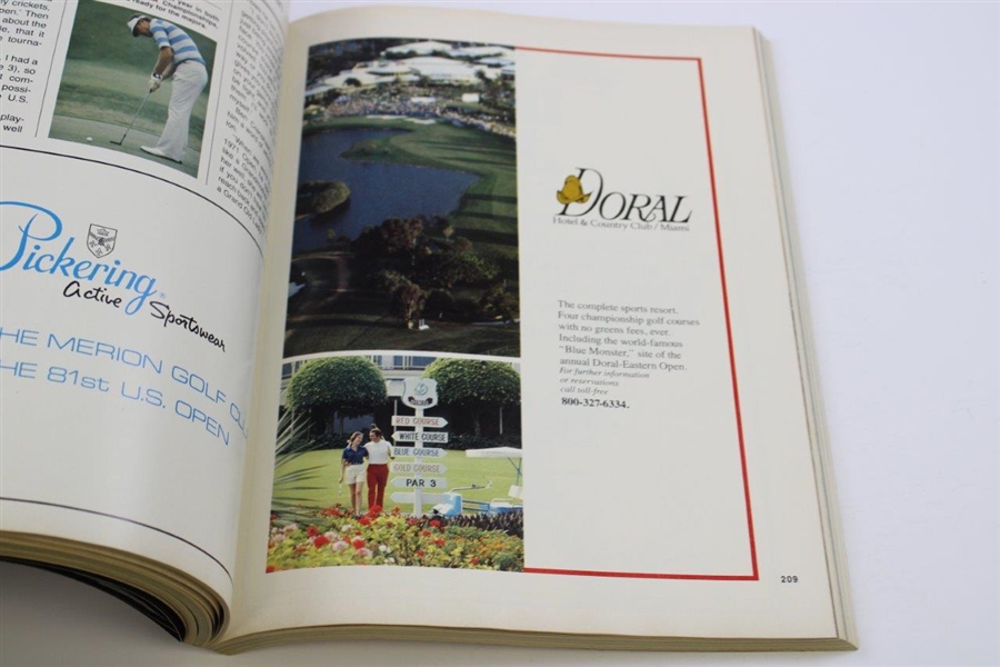 David Graham Signed 1981 US Open at Merion Golf Club Program JSA ALOA
