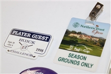 Seven (7) PGA Tour Badges - Buick Challenge, Pebble Pro-Am, Hope Classic, Northern Trust Open & Others