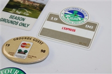 Seven (7) PGA Tour Badges - Buick Challenge, Pebble Pro-Am, Hope Classic, Northern Trust Open & Others