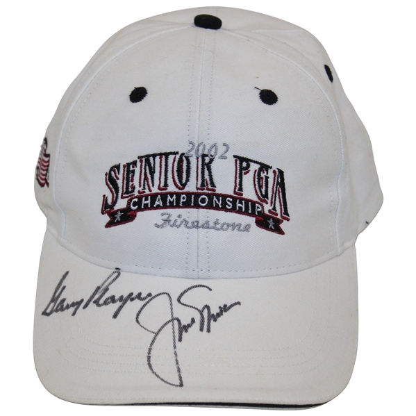 Jack Nicklaus & Gary Player Signed 2002 Senior PGA Championship Hat JSA #AM14279