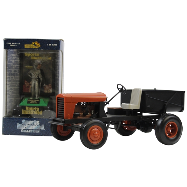 Arnold Palmer Sports Illustrated Pewter Figure In Original Box & Arnold Palmers Tractor