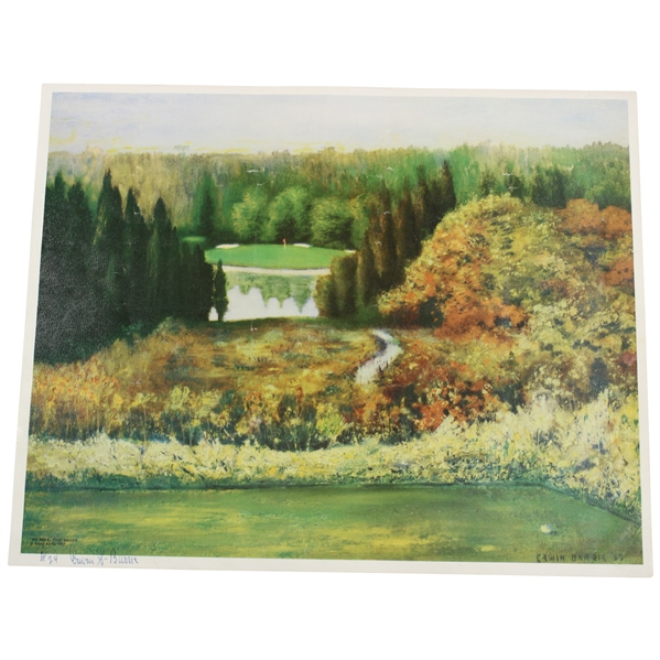 1957 Pine Valley 14th Hole Print Signed & Numbered by Artist Erwin Barrie