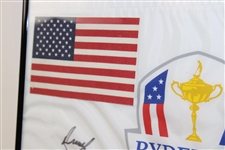 Koepka, Spieth, Fowler & 5 More Signed 2016 Ryder Cup at Hazeltine Flag Display - Framed JSA ALOA
