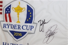 Koepka, Spieth, Fowler & 5 More Signed 2016 Ryder Cup at Hazeltine Flag Display - Framed JSA ALOA
