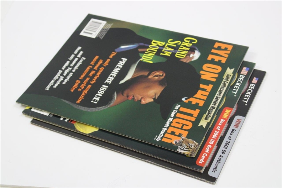 3 Golf Collector Magazines With Tiger On The Cover