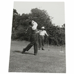 Photo Of Bobby Jones Post Swing With Clifford Roberts Watching 