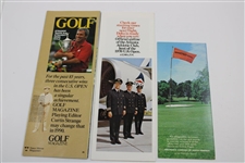 1971, 1976 & 1990 US Open Official Pairing Sheets