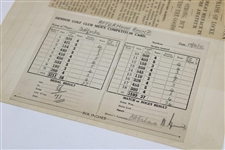 Bobby Locke Scorecard Dated 1936 & News Article
