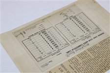 Bobby Locke Scorecard Dated 1936 & News Article