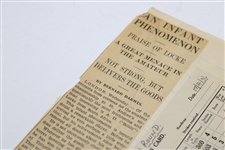 Bobby Locke Scorecard Dated 1936 & News Article